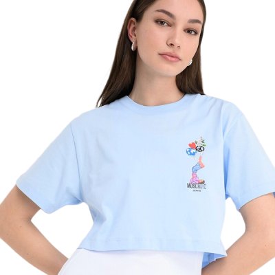 THE PRINTED COTTON JERSEY CROP TOP